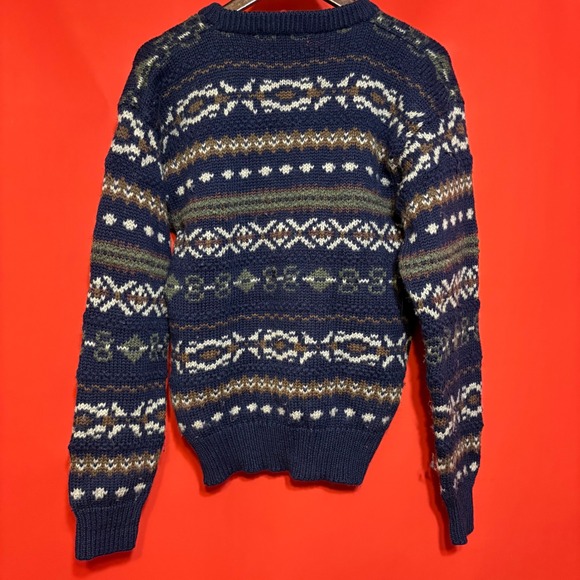 Eddie Bauer Men's Fair Isle Sweater Blue Size M - Picture 3 of 6